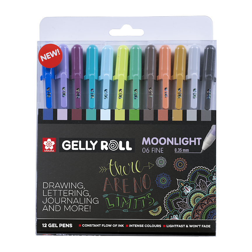 Sakura Gelly Roll Moonlight 06 Cosmos pennset 12-pack /Unique collection of 12 Gelly Rolls Moonlight 06 Cosmos