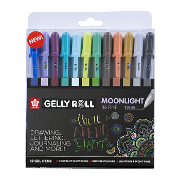 Sakura Gelly Roll Moonlight 06 Cosmos pennset 12-pack /Unique collection of 12 Gelly Rolls Moonlight 06 Cosmos