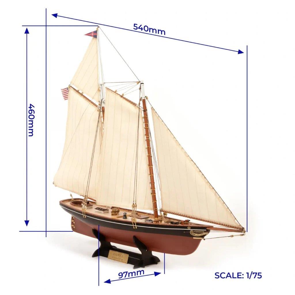 OcCre America 1851 America´s Cup 1/75 540mm - 7