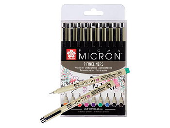 Sakura Pigma Micron 05 finelinerset 9-pack/ Pigma Micron 05 Wallet 9 / 