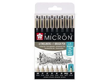 Sakura  Pigma Micron finelinerset 7 + 1 PN / Pigma Micron Wallet 7 + 1 PN
