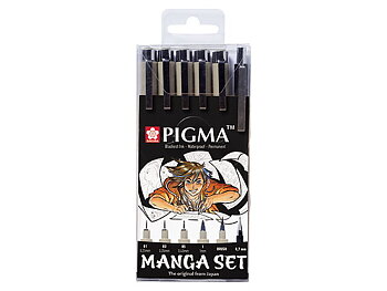 Sakura Pigma Manga verktygsset 6 delar /Manga Tool Set Pigma 6-pieces