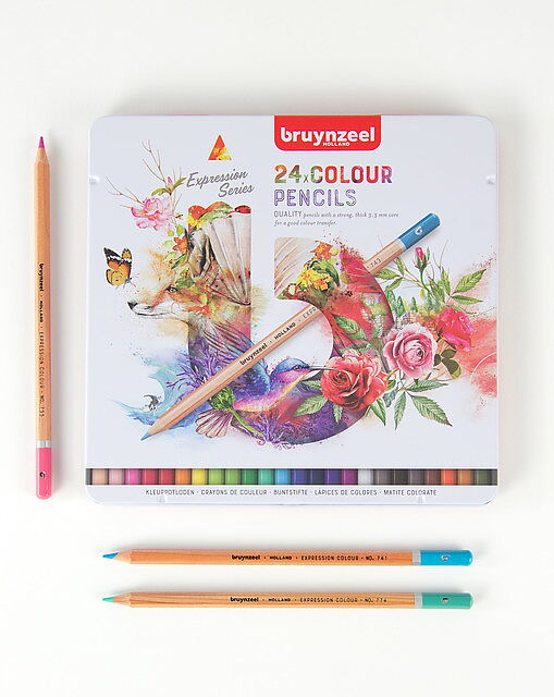 Bruynzeel Expression colour 24 pencil tin / Bruynzeel Expression färgpennor i plåtask 24-pack