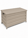 Dynbox khaki 160x82 cm i aluminium från Atleve för förvaring av dynor på uteplats