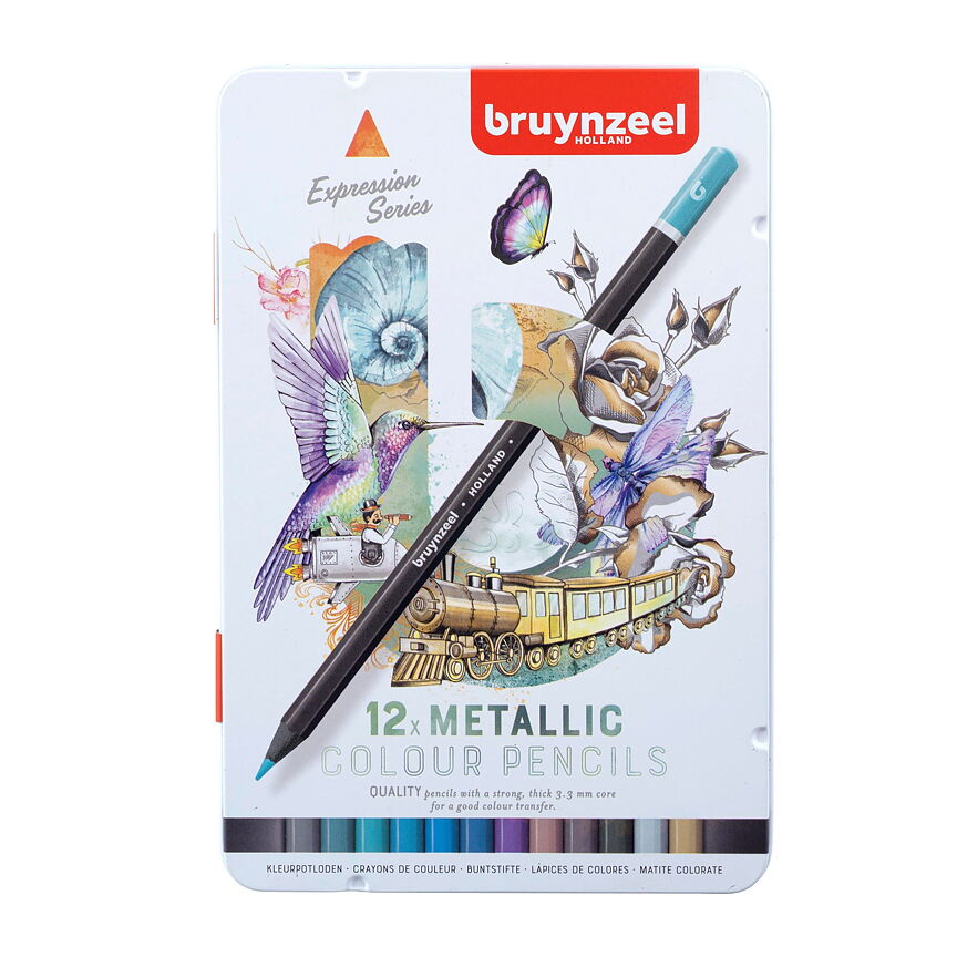 Bruynzeel Expression Colour 12 Metall / Bruynzeel Expression metalliska färgpennor 12-pack
