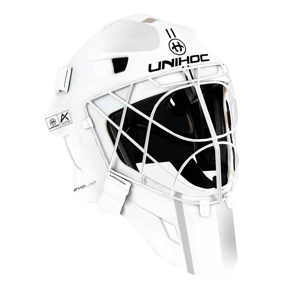 Unihoc Goalie Mask Alpha Prime Evolab white