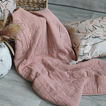 Pläd Taupe Quiltad 180x130cm 