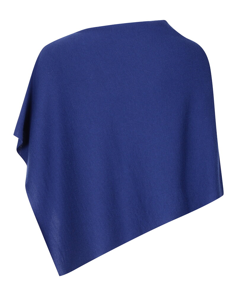 Poncho Paris french blue mörk kornblå