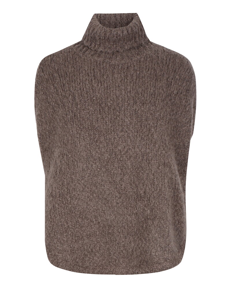 Poncho Paz med polo mörkbrun