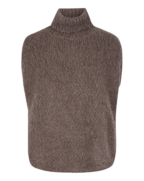 Poncho Paz med polo mörkbrun - 2