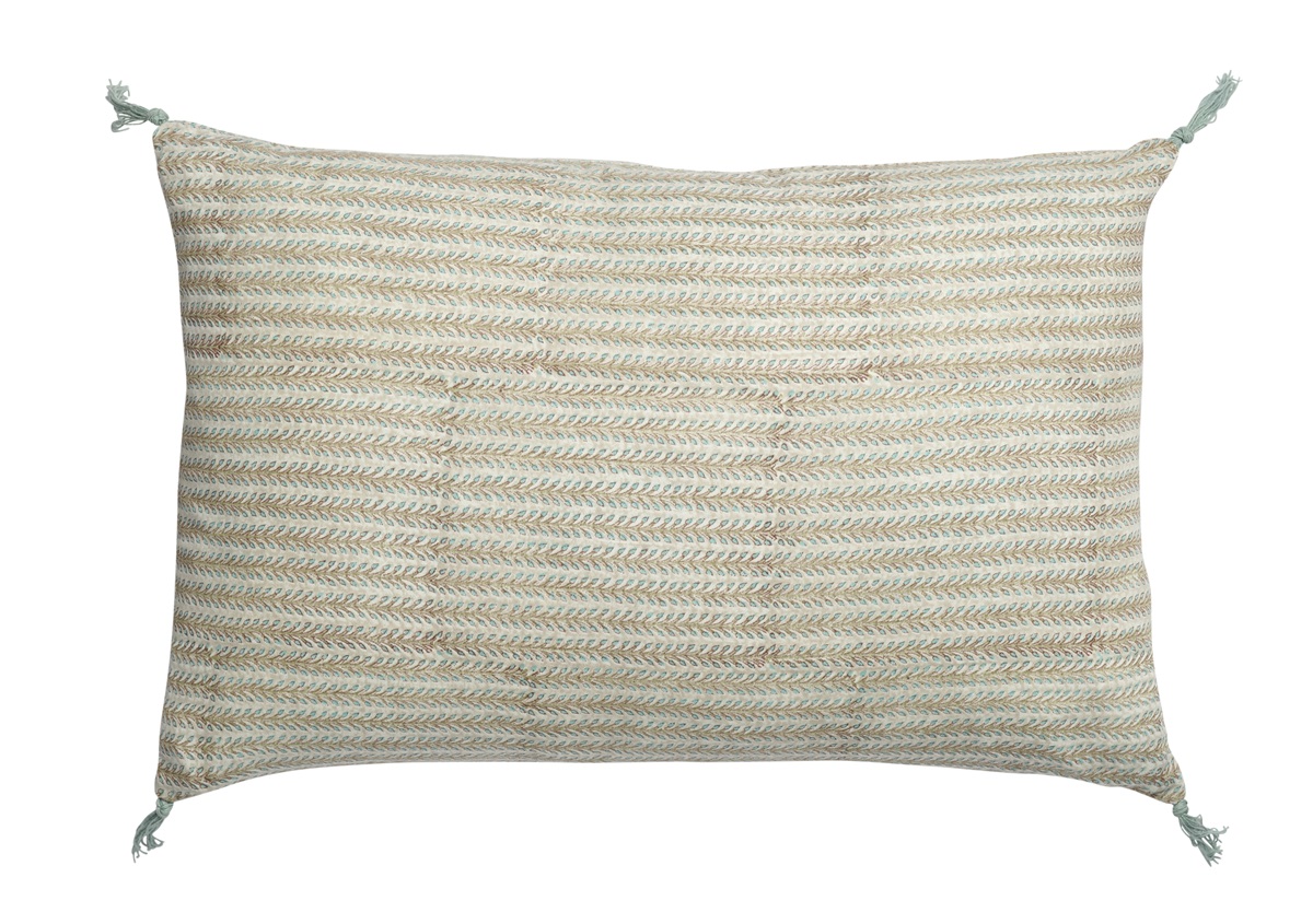 Chamois Kudde Med Tassels Leaf Green - 40x60