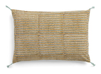Chamois Kudde Med Tassels Leaf Ochre - 40x60