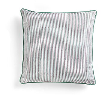 Chamois Kuddfodral Multi Stripe Turquoise - 50x50 cm