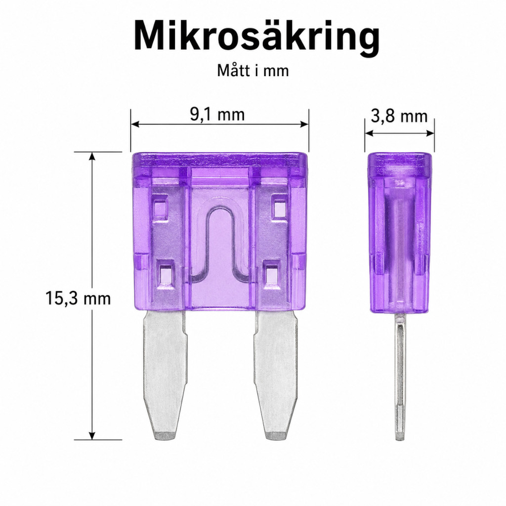 Säkringssats - 300 säkringar (standard, mini och mikro) - 6