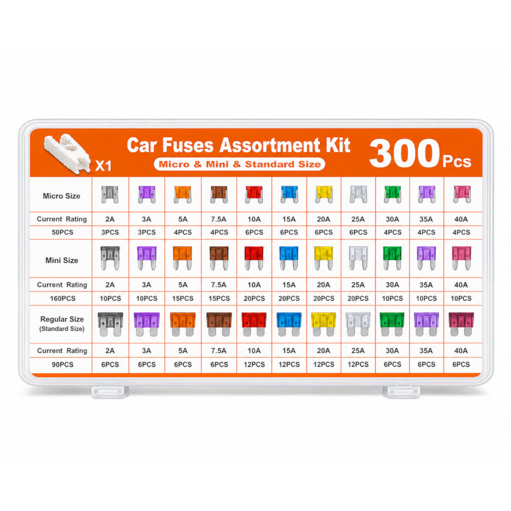 Säkringssats - 300 säkringar (standard, mini och mikro) - 2