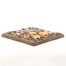 Annika Kihlman (1971) Brown Wall Plaque With Colorful Flower 22 cm #758 (2)