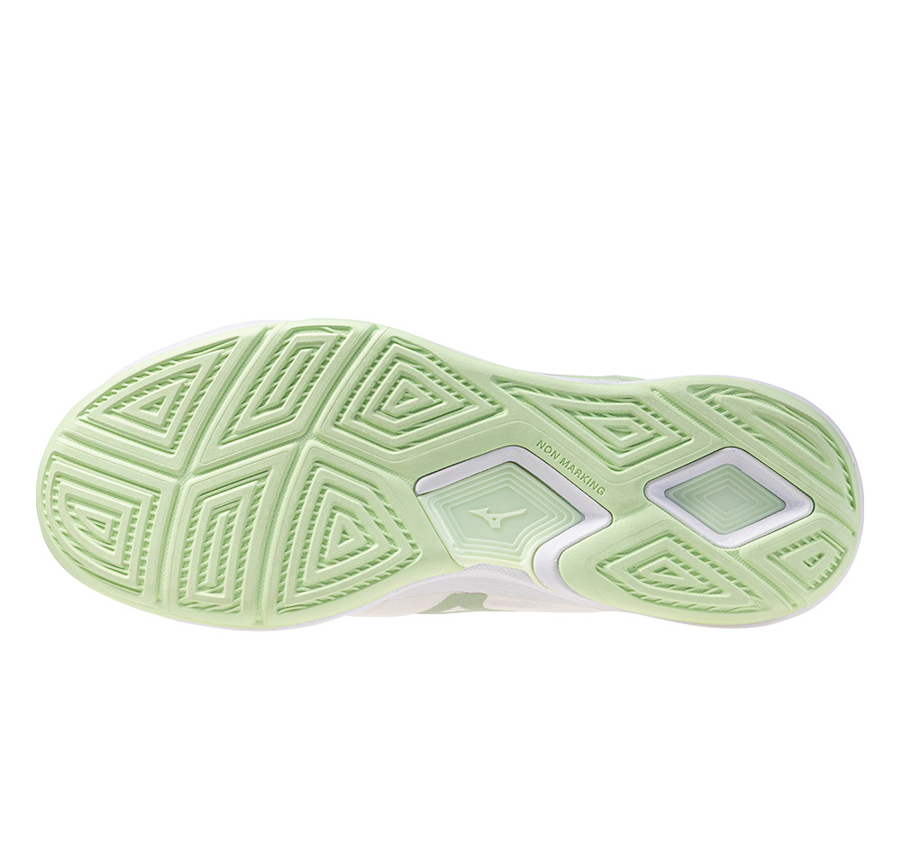 Mizuno Wave Stealth Elite Women white/aqua gray - 3