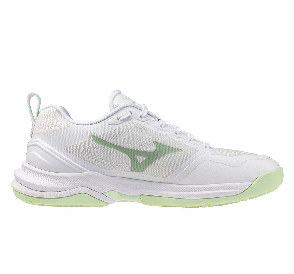 Mizuno Wave Stealth Elite Women white/aqua gray - 4
