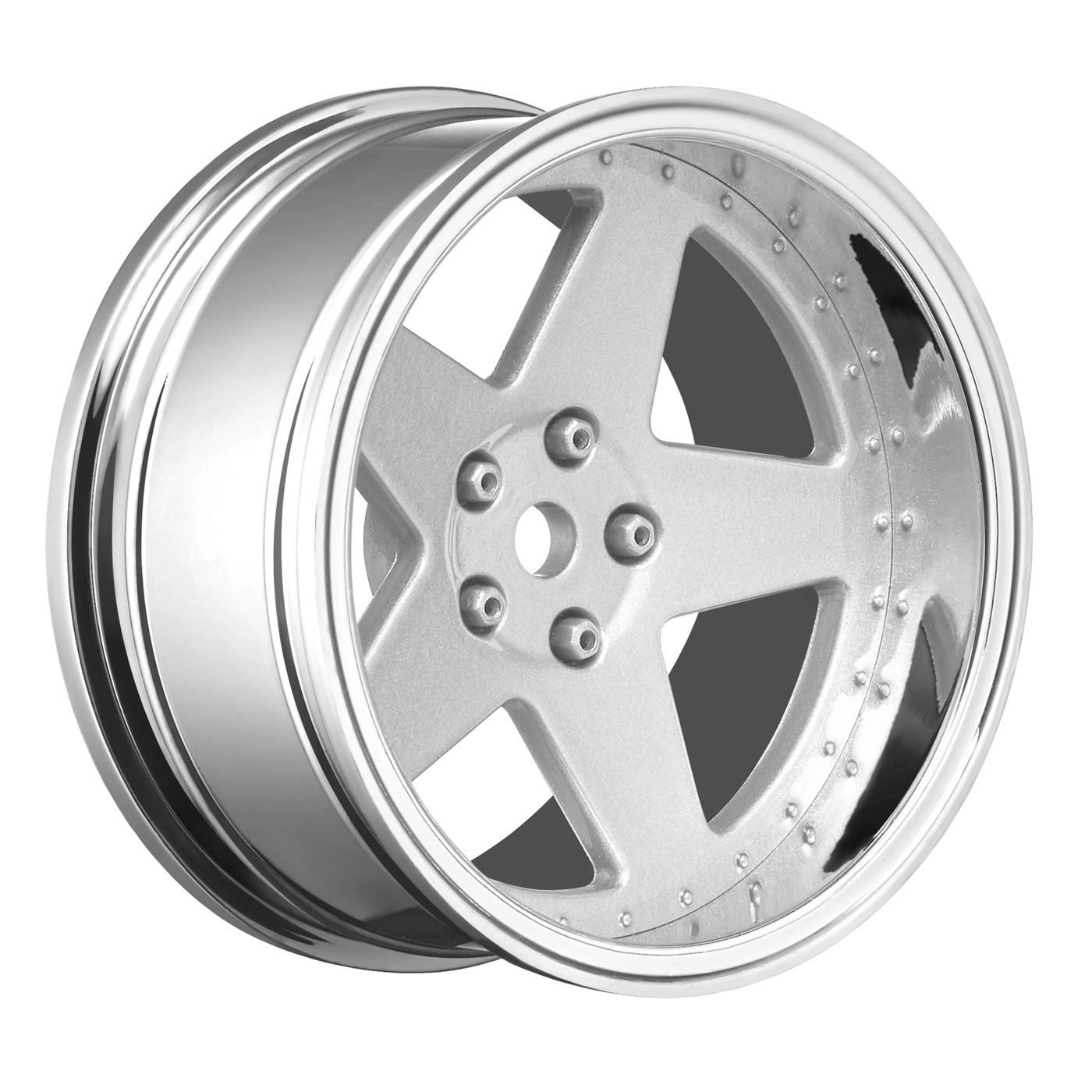 LOUISE RC WORLD LNHA559 Fälg Drift 5-Eker Matt Silver (2,4,6,8mm Offset) 12mm Hex (4)