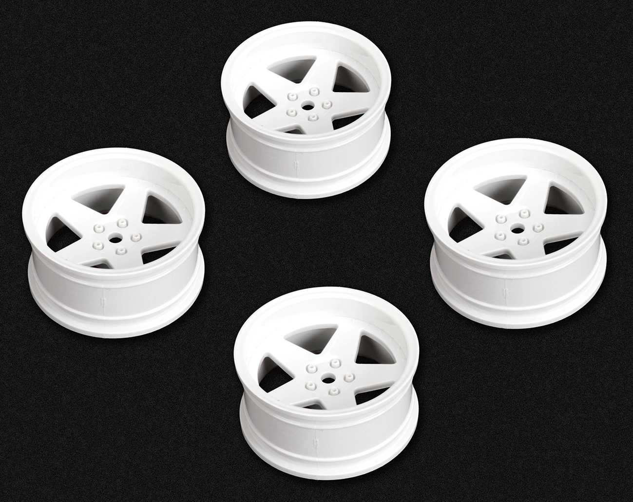 LOUISE RC WORLD LNHA563 Fälg Drift 5-Eker Vit (2,4,6,8mm Offset) 12mm Hex (4) - 2