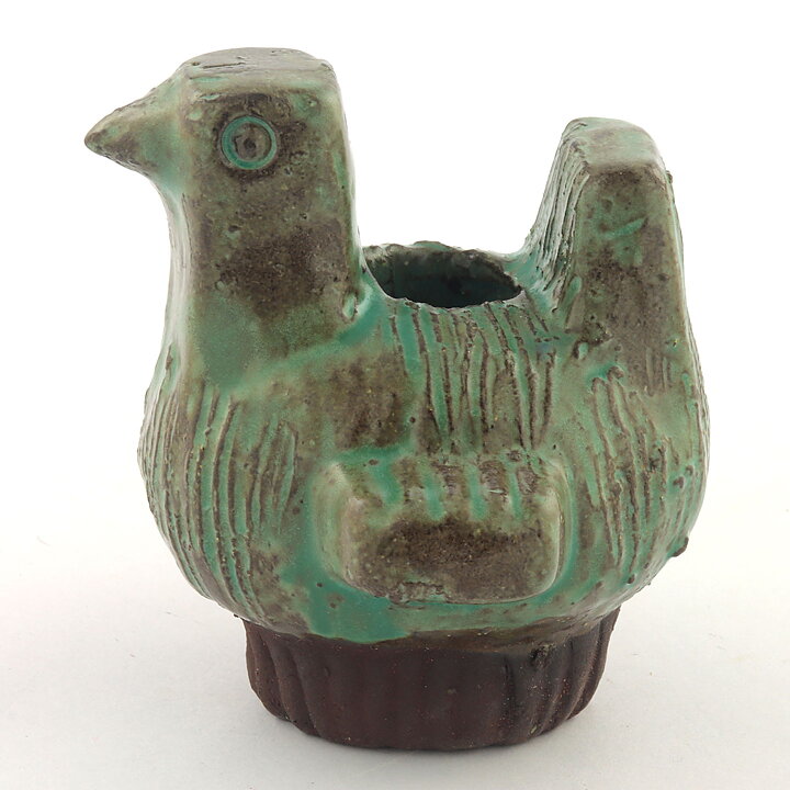ラース・バーグステン　素朴な鳥のキャンドルホルダー　8cm　1960年代 (2)