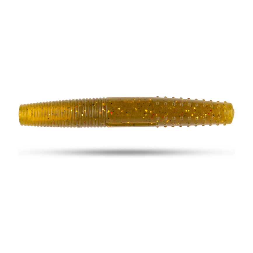 Flytande ned-jigg i elastiskt material från Armada Tackle, finns i 68 och 100 mm.