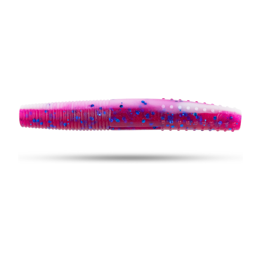 Flytande ned-jigg i elastiskt material från Armada Tackle, finns i 68 och 100 mm.