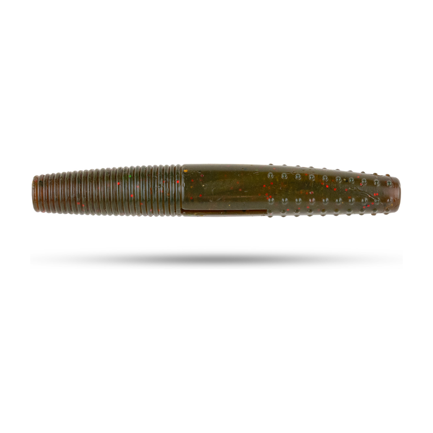 Flytande ned-jigg i elastiskt material från Armada Tackle, finns i 68 och 100 mm.