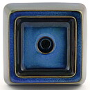 Sven Jonson (Lagun 1960s) Blue Quadratic Candleholder 10 cm (3)