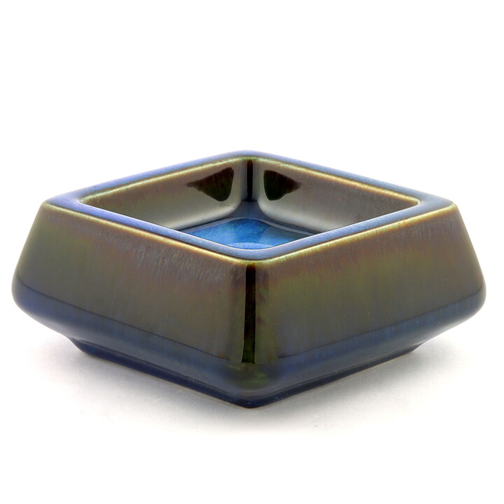 Sven Jonson (Lagun 1960s) Blue Quadratic Candleholder 10 cm (3)