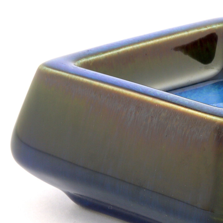 Sven Jonson (Lagun 1960s) Blue Quadratic Candleholder 10 cm (3)