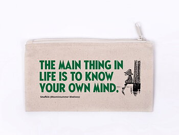 Moomin Pencil Case - Snufkin Quote