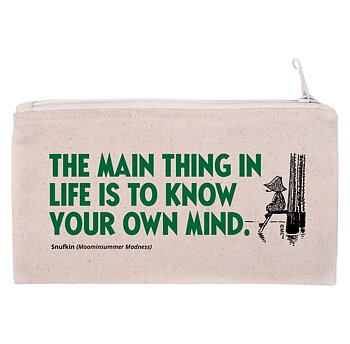 Moomin Pencil Case - Snufkin Quote