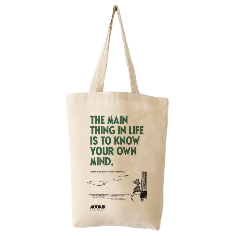 Moomin Canvas Bag 36x40 cm - The main thing in life is to know your own mind