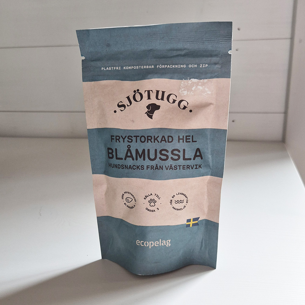 Sjötugg Hundsnacks - hel frystorkad mussla