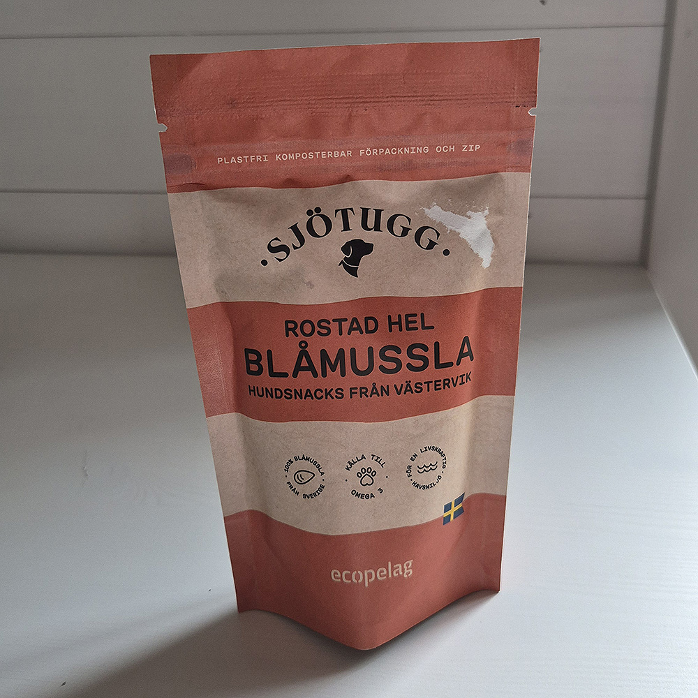 Sjötugg Hundsnacks - hel rostad mussla