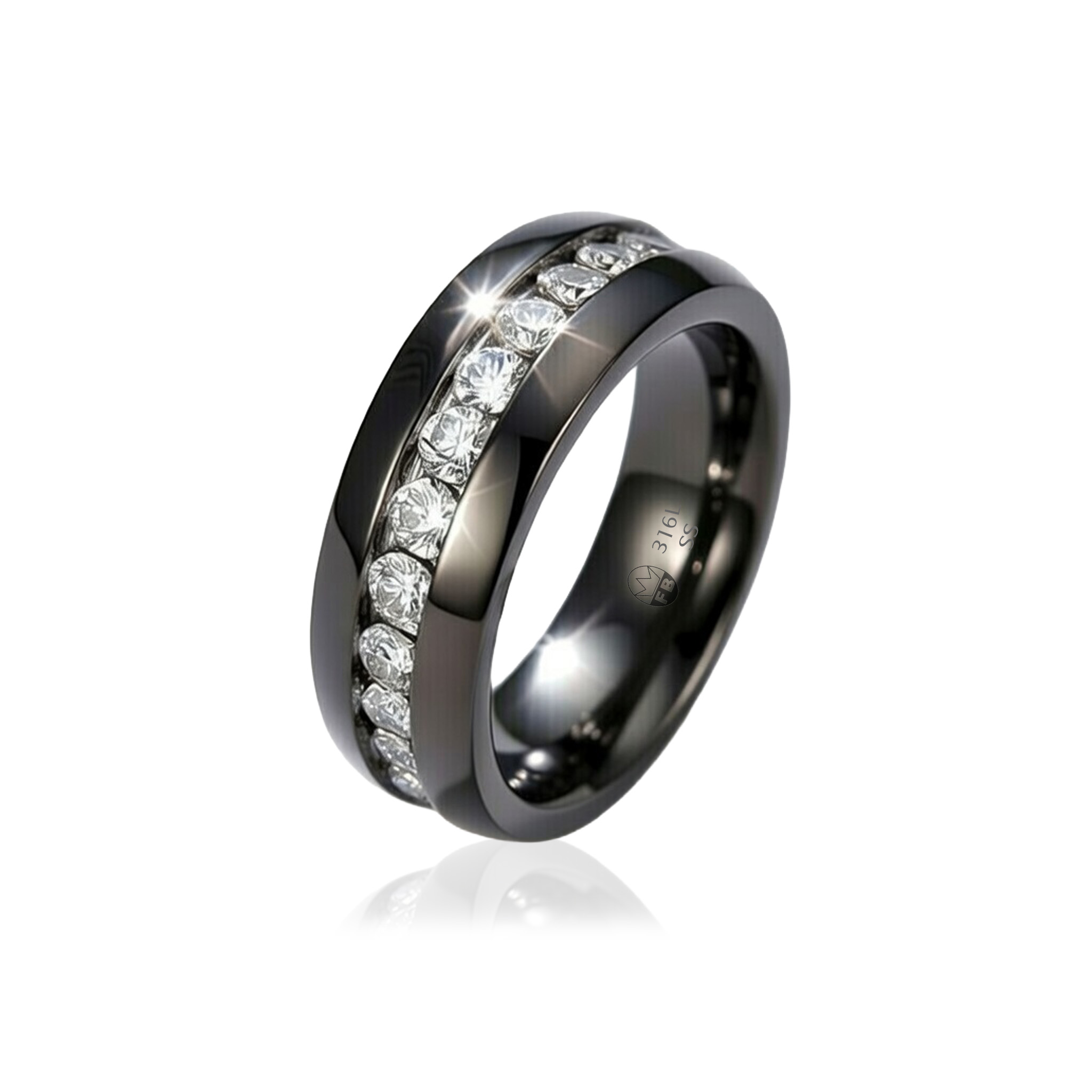 Tungsten and stainless steel ring set
