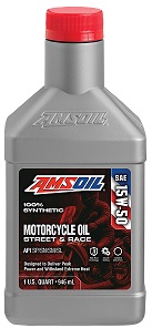 AMSOIL 100% Syntetic Motorcycle Oil  10W-30, 10W-40, 10W-50, 15W-50 - 3