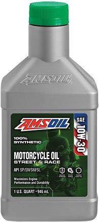 AMSOIL 100% Syntetic Motorcycle Oil  10W-30, 10W-40, 10W-50, 15W-50 - 4