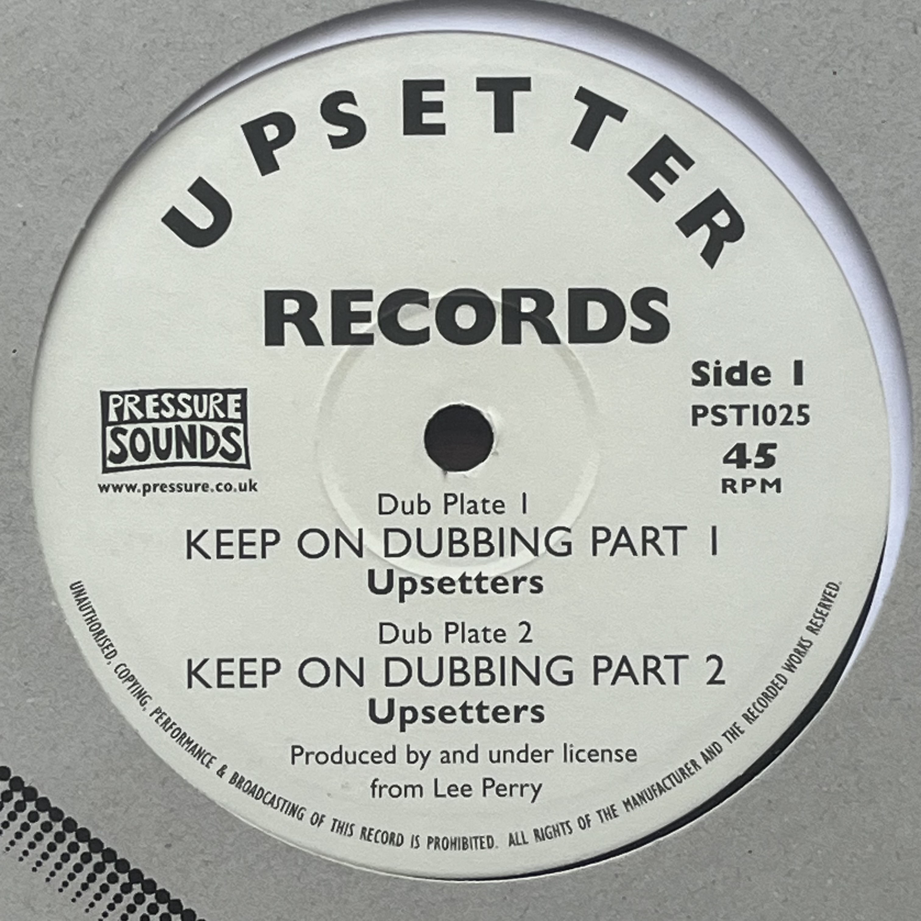 The Upsetters – Keep On Dubbing Part 1/Keep On Dubbing Part 2/Highway Riding Dub/Dub Thief Part 2
