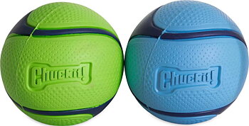 Hundleksak CHUCKIT! Sniff Fetch-Bollar Med Doft Av Bacon & Jordnötssmör Medium Ø6cm 2-Pack 