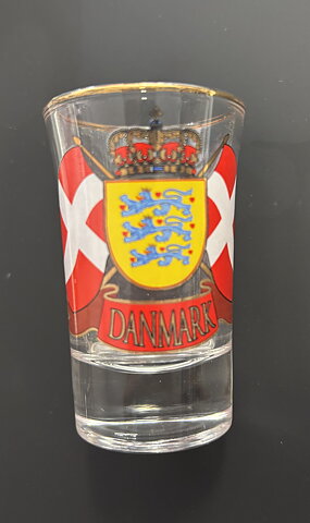 Shotglass Denmark Flags
