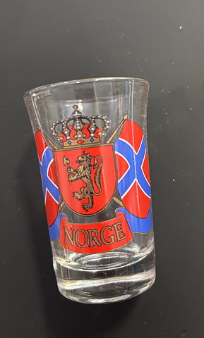 Shotglas Norge flaggor