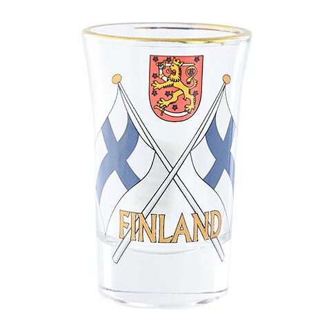 Shotglass Finland Flags