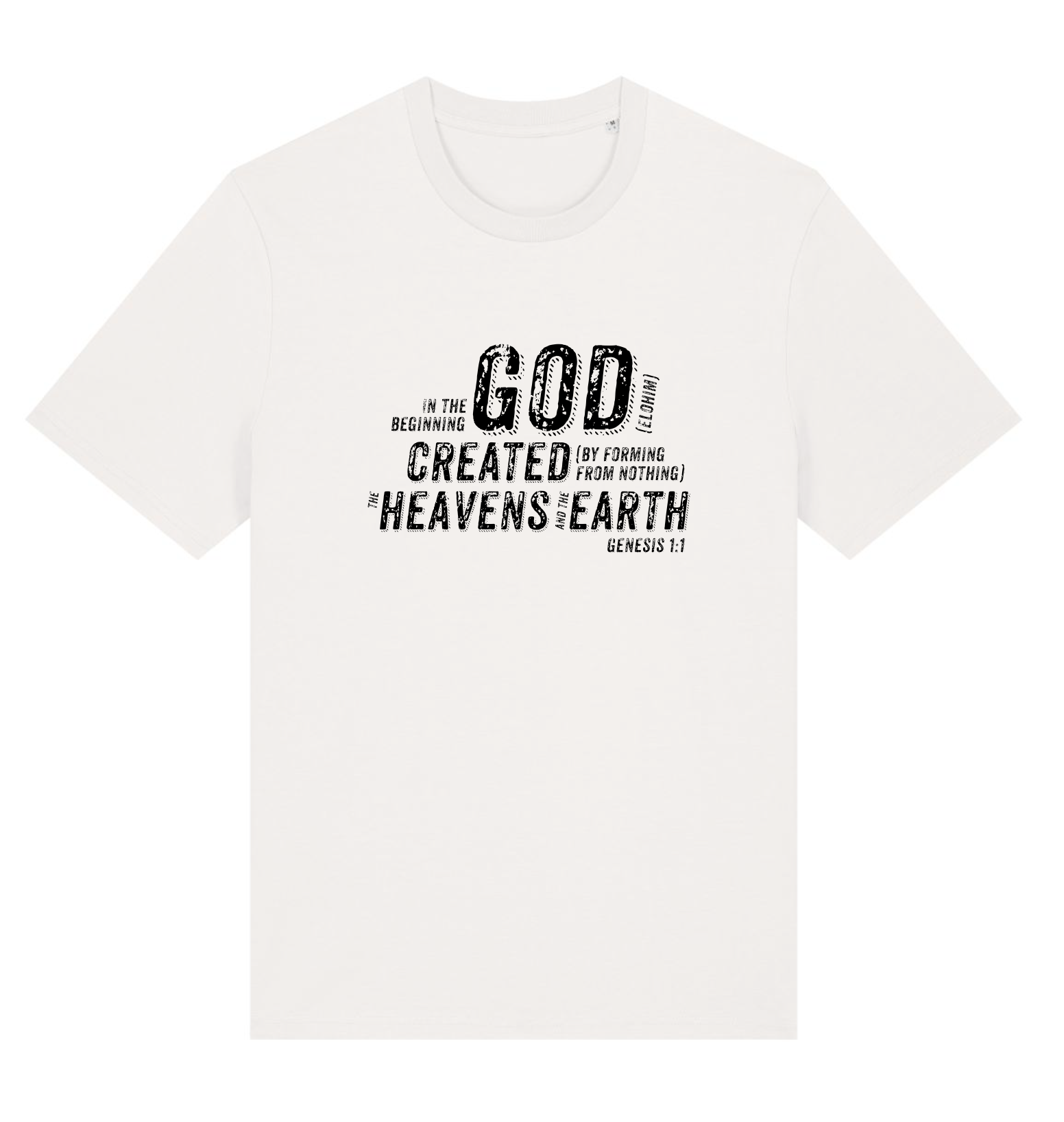 T-SHIRT - God created - Off white