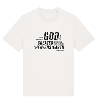 T-SHIRT - God created - Off white