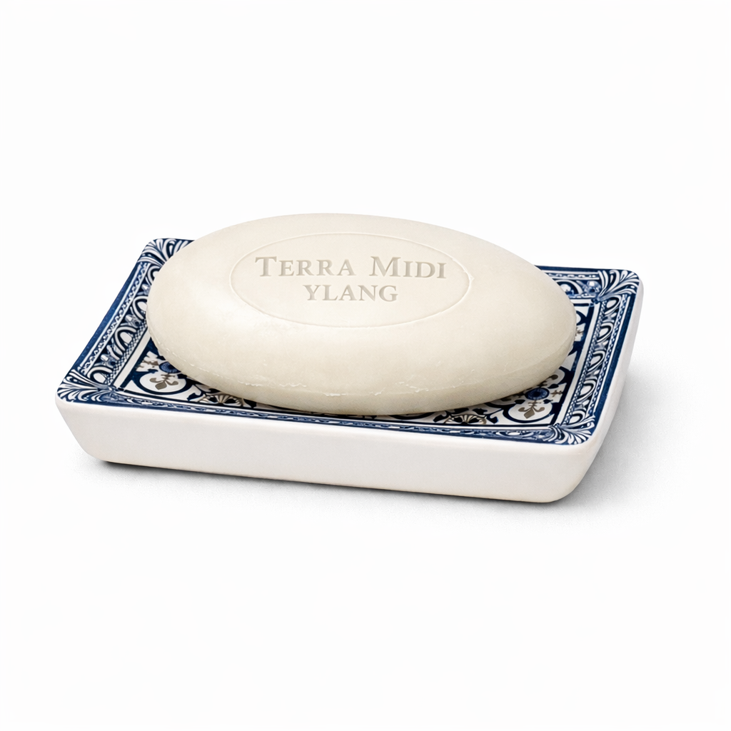 Terra Midi Tvålfat Provence Porslin Rektangel Mosaik Blå - 2