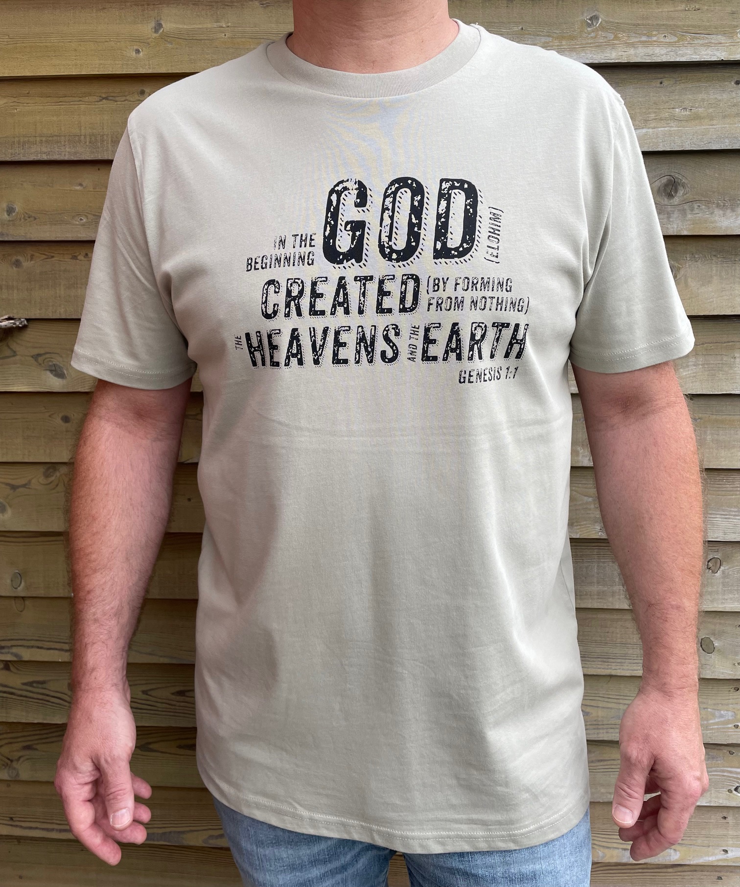 T-SHIRT - God created - Stone