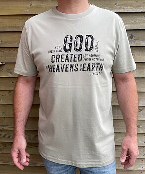 T-SHIRT - God created - Stone