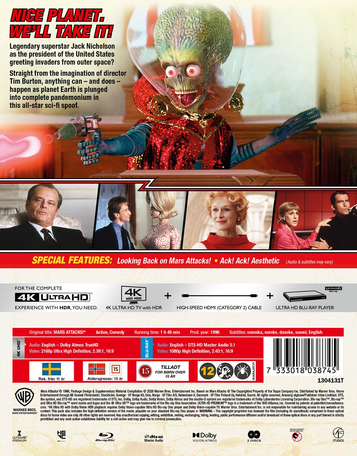 Mars Attacks! (Limited Edition Steelbook) (4K Ultra HD + Blu-ray) - 2